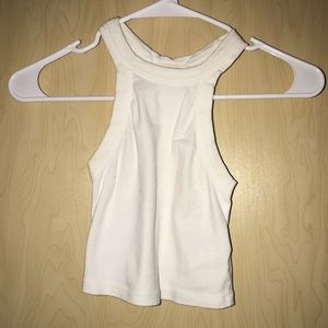 White crop tank top